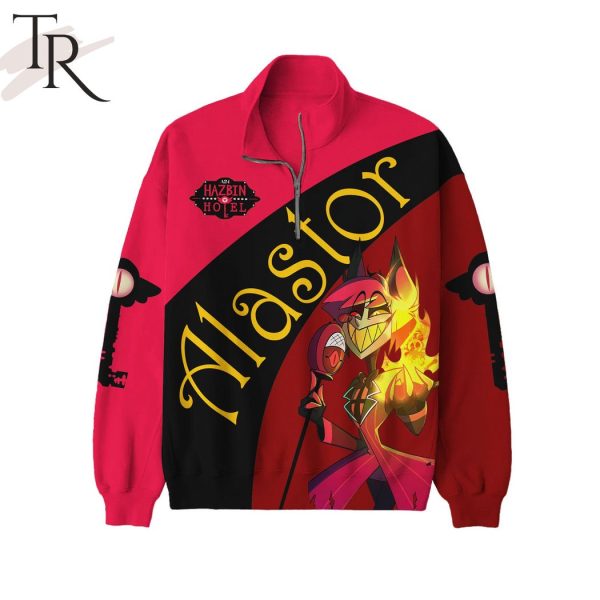 A24 Hazbin Hotel Alastor You Never Fully Dressed Without A Smile Half Zip Sweatshirt