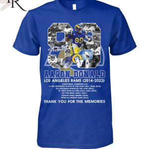 Aaron Donald Los Angeles Rams 2014-2023 Thank You For The Memories T-Shirt