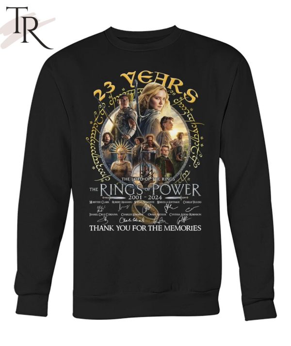 23 Years The Lord Of The Rings – Rings Of Power 2001-2024 Thank You For The Memories T-Shirt