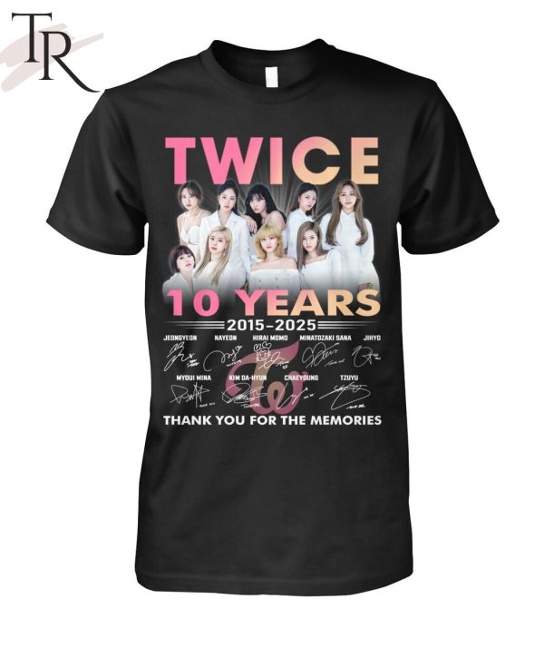 Twice 10 Years 2015-2025 Thank You For The Memories T-Shirt