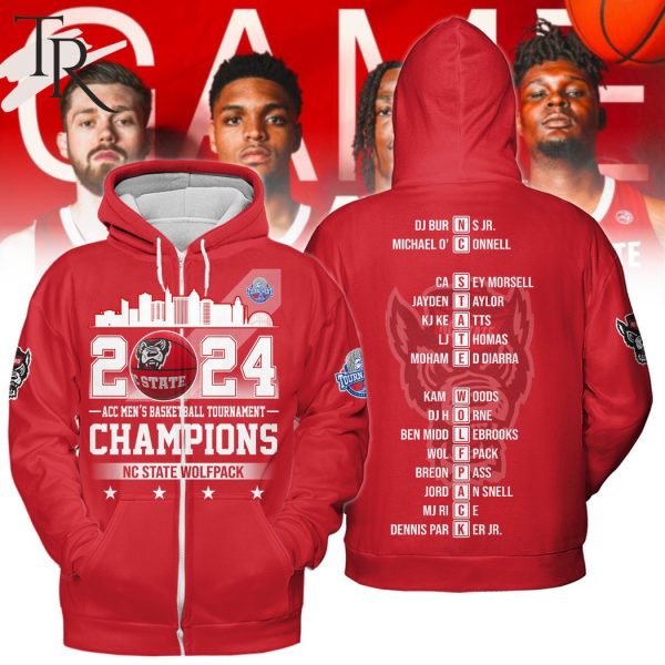 2024 ACC Men’s Basketball Tournament Champions NC State Wolfpack Hoodie