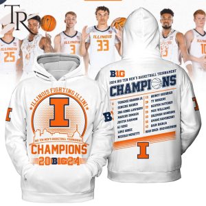 Illinois Fighting Illini Big Ten Men’s Basketball Tournament Champions 2024 Hoodie