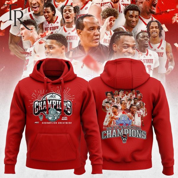 NC State Wolfpack 2024 ACC Men’s Basketball Conference Tournament Champions Hoodie