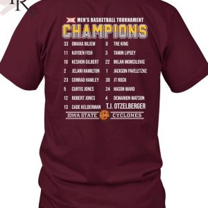 2024 XII Men’s Basketball Tournament Champions Iowa State Cyclones T-Shirt