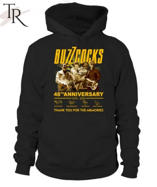 Buzzcocks 48th Anniversary 1976-2024 Thank You For The Memories T-Shirt