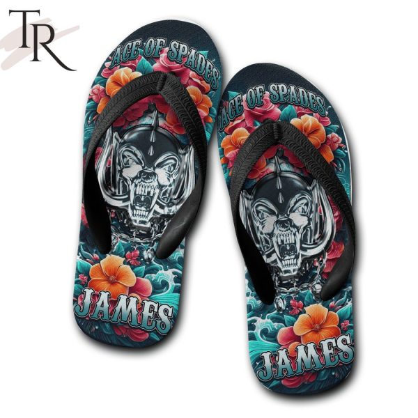 Custom Name Motorhead Ace Of Spades Flip Flop