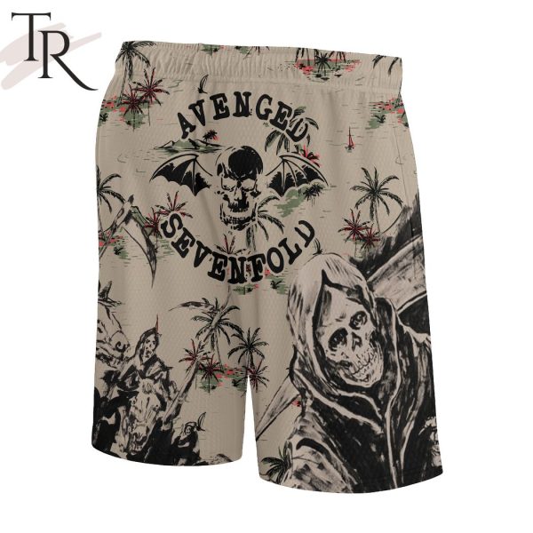 Avenged Sevenfold Combo Shorts And Flip Flop