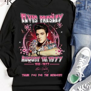 Elvis Presley August 16, 1977 Thank You For The Memories T-Shirt