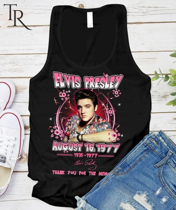Elvis Presley August 16, 1977 Thank You For The Memories T-Shirt