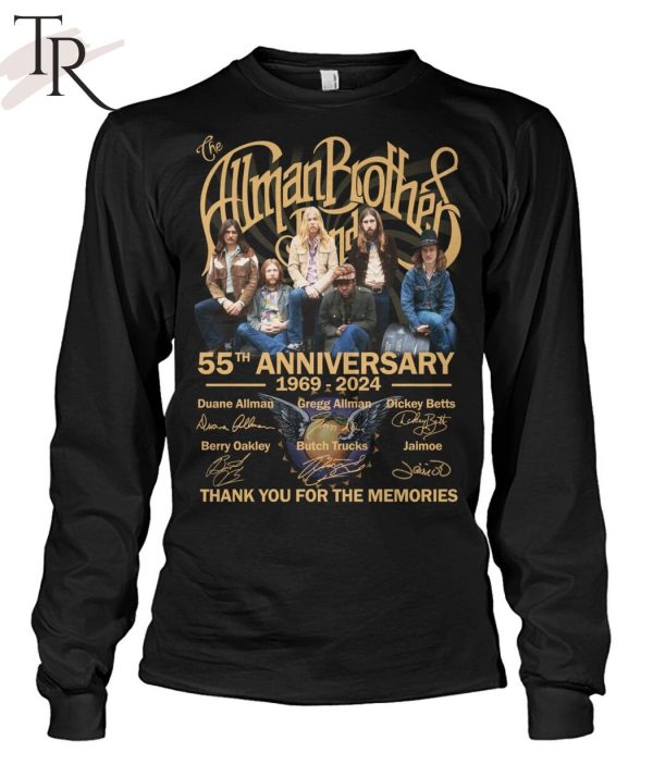 The Allman Brothers Band 55th Anniversary 1969-2024 Thank You For The Memories T-Shirt