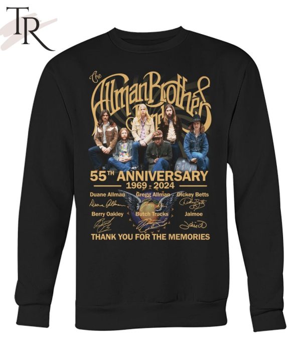 The Allman Brothers Band 55th Anniversary 1969-2024 Thank You For The Memories T-Shirt