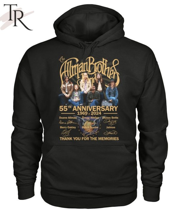 The Allman Brothers Band 55th Anniversary 1969-2024 Thank You For The Memories T-Shirt