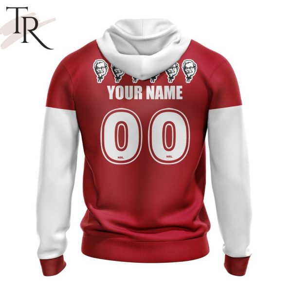 NRL Dolphins Personalized KFC Retro Kits Hoodie