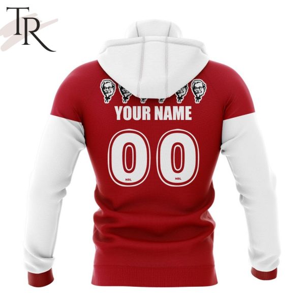 NRL Dolphins Personalized KFC Retro Kits Hoodie