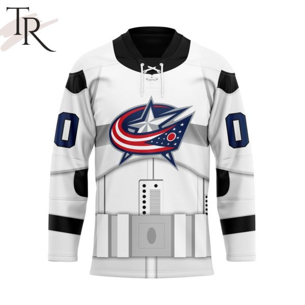 NHL Columbus Blue Jackets Personalized Star Wars Stormtrooper Hockey Jersey