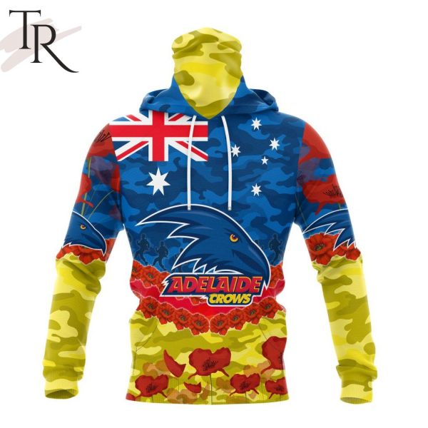 AFL Adelaide Crows Special ANZAC Day Design Lest We Forget Hoodie