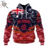 AFL Hawthorn Football Club Special ANZAC Day Design Lest We Forget Hoodie