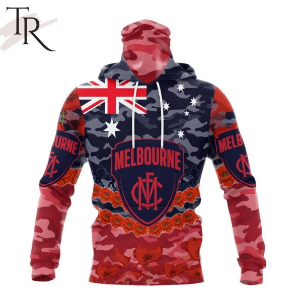 AFL Melbourne Football Club Special ANZAC Day Design Lest We Forget Hoodie