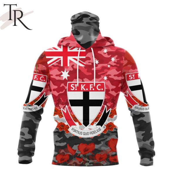 AFL St Kilda Football Club Special ANZAC Day Design Lest We Forget Hoodie