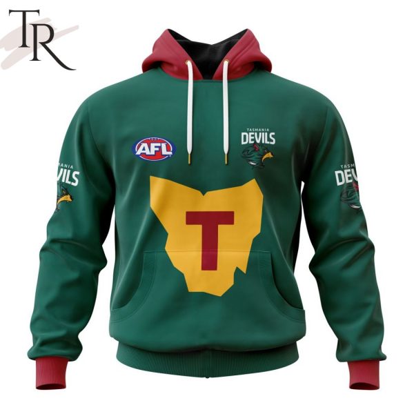AFL Tasmania Football Club Personalized 2024 Kits Hoodie