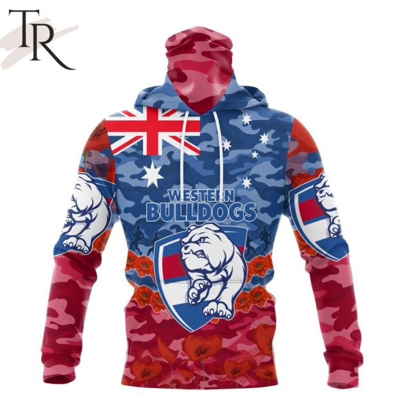 AFL Western Bulldogs Special ANZAC Day Design Lest We Forget Hoodie
