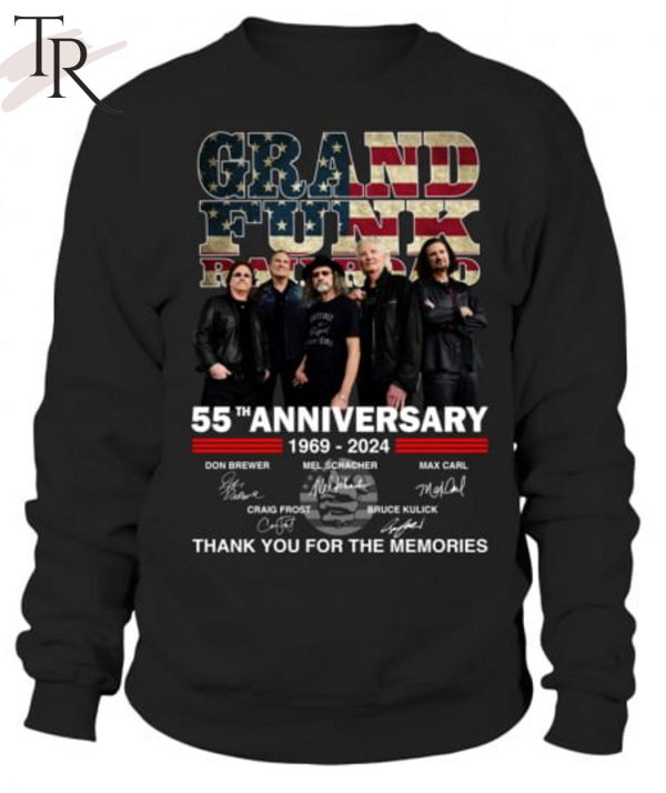 Grand Funk Railroad 55th Anniversary 1969-2024 Thank You For The Memories T-Shirt
