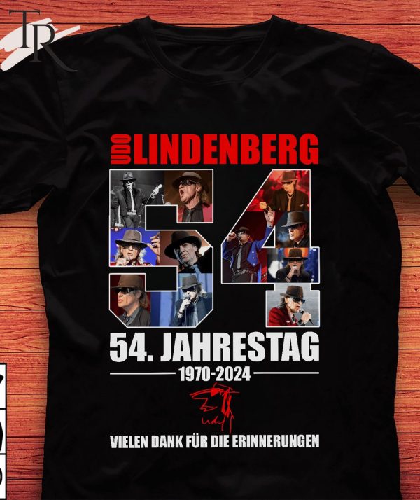 Udo Lindenberg 54. Jahrestag 1970-2024 Vielen Dank Fur Die Erinnerungen T-Shirt