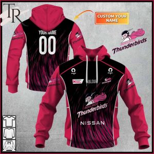 Personalized Netball Adelaide Thunderbirds Jersey Style Hoodie