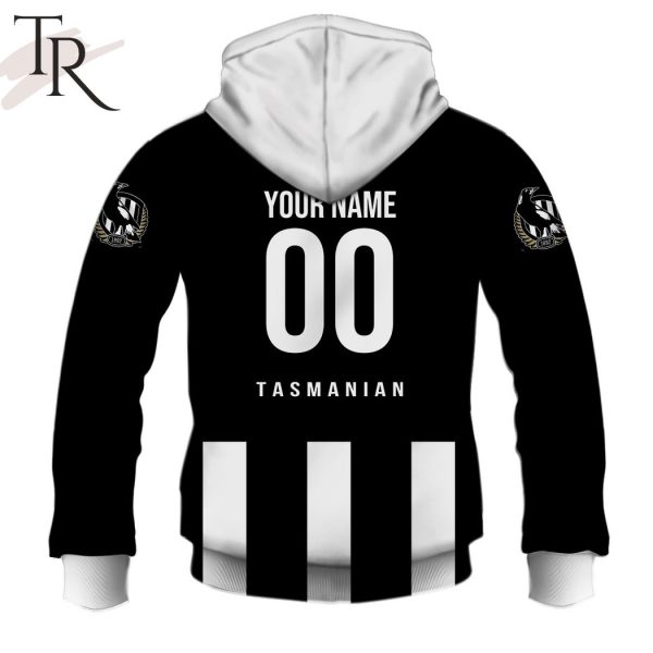 Personalized Netball Collingwood Magpies Jersey Style Hoodie