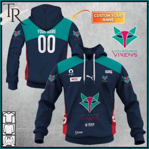 Personalized Netball Melbourne Vixens Jersey Style Hoodie