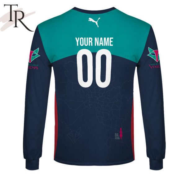 Personalized Netball Melbourne Vixens Jersey Style Hoodie