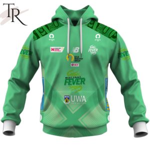 Personalized Netball West Coast Fever Jersey Style Hoodie