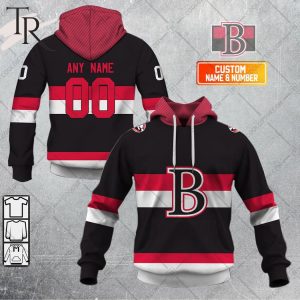 Personalized AHL Belleville Senators Color Jersey Style Hoodie