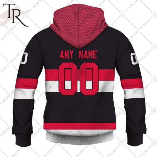 Personalized AHL Belleville Senators Color Jersey Style Hoodie