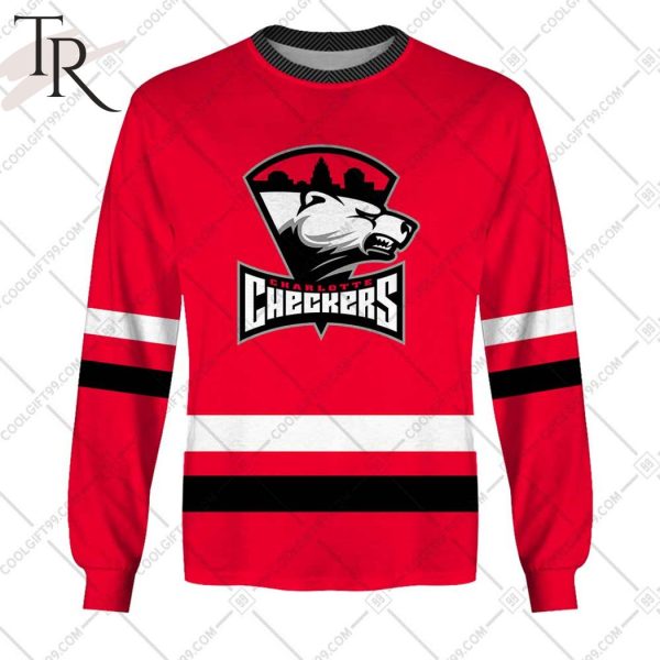 Personalized AHL Charlotte Checkers Color Jersey Style Hoodie