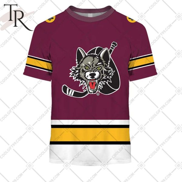 Personalized AHL Chicago Wolves Color Jersey Style Hoodie