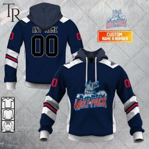 Personalized AHL Hartford Wolf Pack Color Jersey Style Hoodie