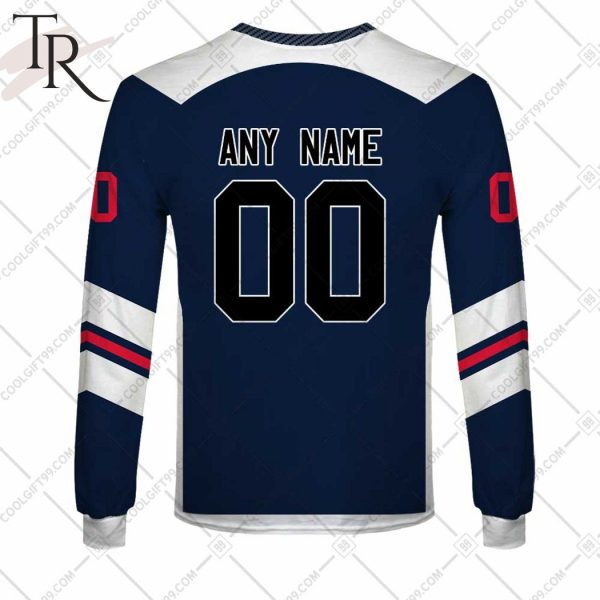 Personalized AHL Hartford Wolf Pack Color Jersey Style Hoodie