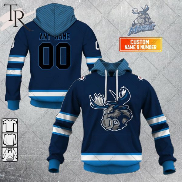 Personalized AHL Manitoba Moose Color Jersey Style Hoodie