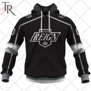 Personalized AHL Ontario Reign Color Jersey Style Hoodie