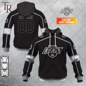 Personalized AHL Ontario Reign Color Jersey Style Hoodie