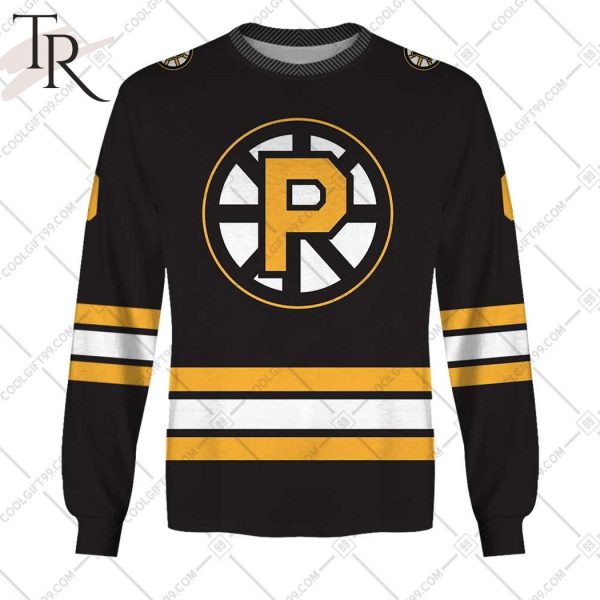 Personalized AHL Providence Bruins Color Jersey Style Hoodie