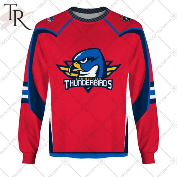 Personalized AHL Springfield Thunderbirds Color Jersey Style Hoodie