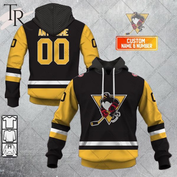 Personalized AHL Wilkes Barre Scranton Color Jersey Style Hoodie