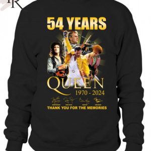 54 Years Queen 1970-2024 Thank You For The Memories T-Shirt