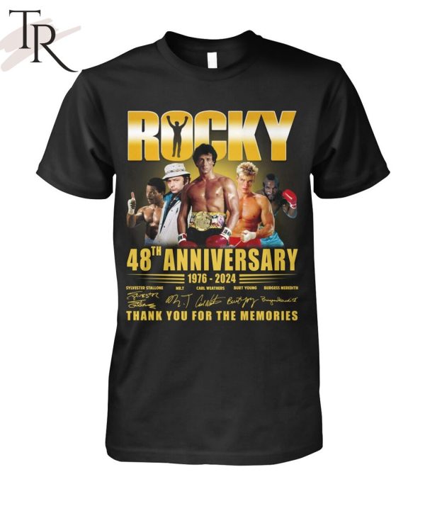 Rocky 48th Anniversary 1976-2024 Thank You For The Memories T-Shirt
