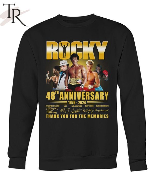 Rocky 48th Anniversary 1976-2024 Thank You For The Memories T-Shirt