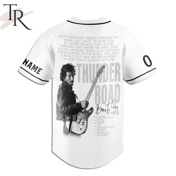 Bruce Springsteen 2024 World Tour Thunder Road Born To Run Custom Baseball Jersey