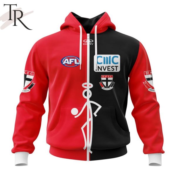 AFL St Kilda Football Club Personalized 2024 Stickman Hoodie