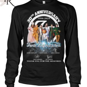 30th Anniversary 1994-2024 Foo Fighters Thank You For The Memories T-Shirt